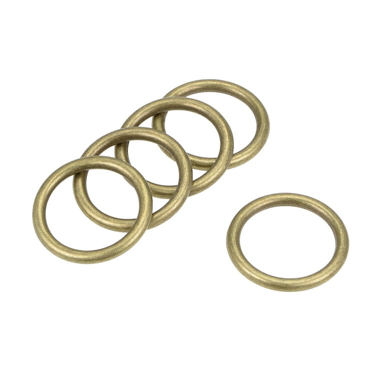 Unique Bargains 60mm Metal O Rings Non-Welded for Straps Bags Belts DIY Gold Tone 10pcs - Gold Tone