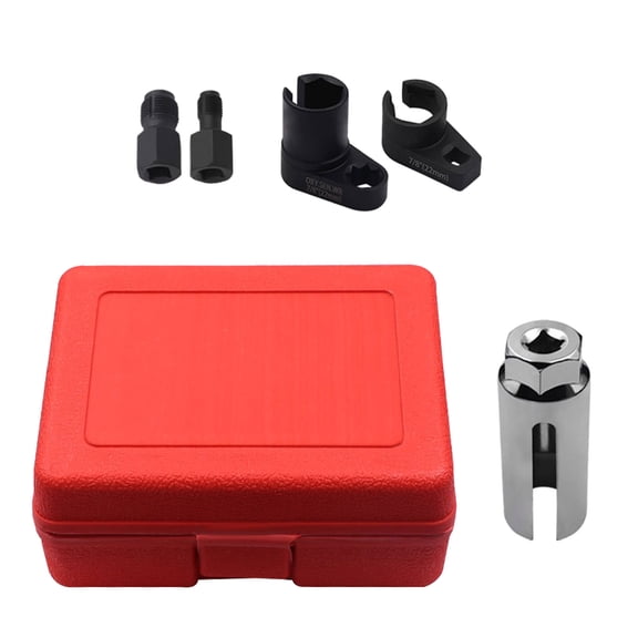 5Pcs O2 Sensors Socket for Removing and Install Wrench and Thread Chaser Tool Auto Oxygens Sensors Socket Removal Tool