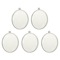 5Pcs Oblate Shape Clear Plastic Ornament DIY Christmas Fillable Hanging Ball