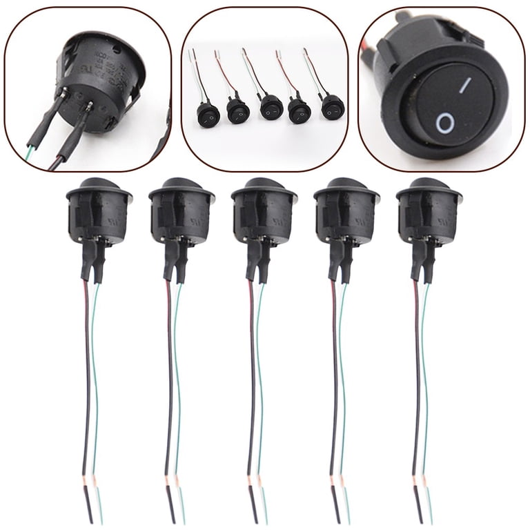Small 12 Volt On Off Switch 6Pcs Mini Rocker Switch 12 Volt ON Off