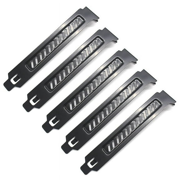 5Pcs PCI Slot Cover Dust Filter Blanking Board Cooling Fan Ventilation PC Computer Case with Screws