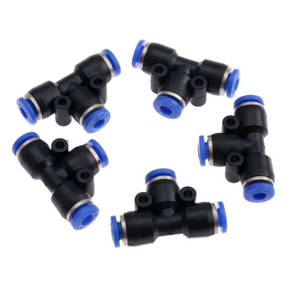 5Pcs PE4 T-junction Pneumatic Fittings Air 3 Way Quick Pneumatic Components Rapid Push Pipe Hose Connector 4mm Pneumatic Parts