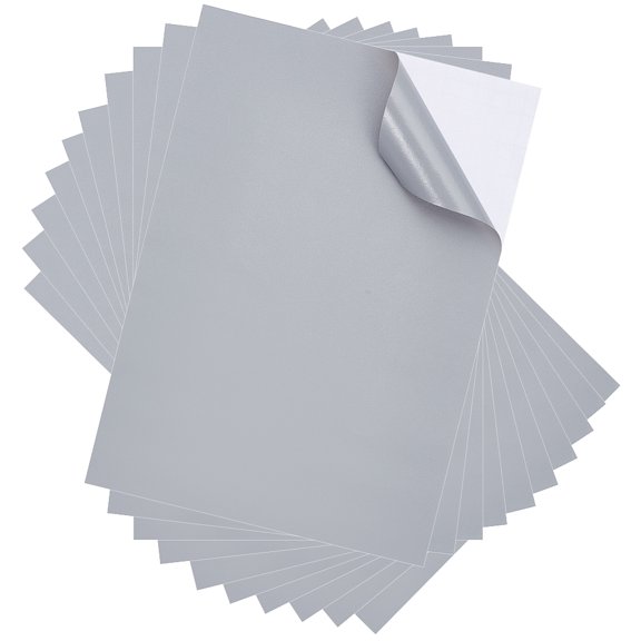 5Pcs PVC Self Adhesive Picture Stickers Blank Rectangle Architectural Model Sticker Gray 310x215x0.3mm