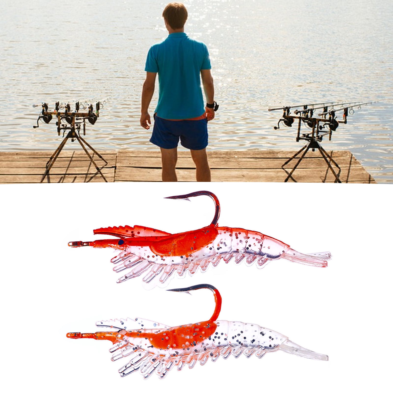 5Pcs/Pack 6cm3g Soft Lures Realistic Eye Simulation Angling PVC ...