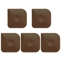 5Pcs Pan Scrapers Dish Scraper Tool Set, Plastic Kitchen Scraper Nylon Pan Pot Food Scraper, Cast Iron Skillet Cleaner Scraper Pan Pot Scrubber, Kitchen Plastic Scrapper(Brown,2.4x2.4")