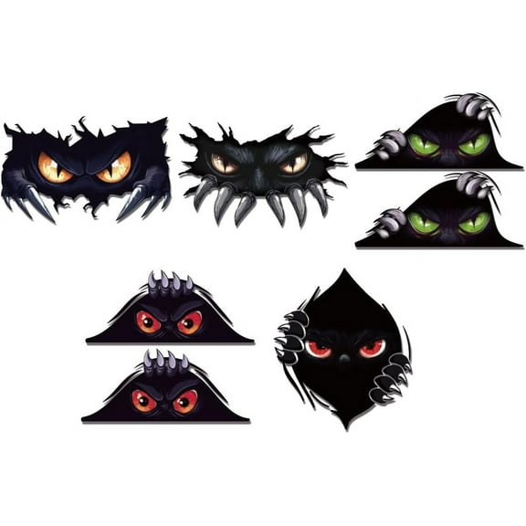 5Pcs Peeking Monster Funny Car Sticker Funny Peeking Monster Scary Eyes Car Decals Peeking Monster Waterproof Vinyl Car Decal Stickers