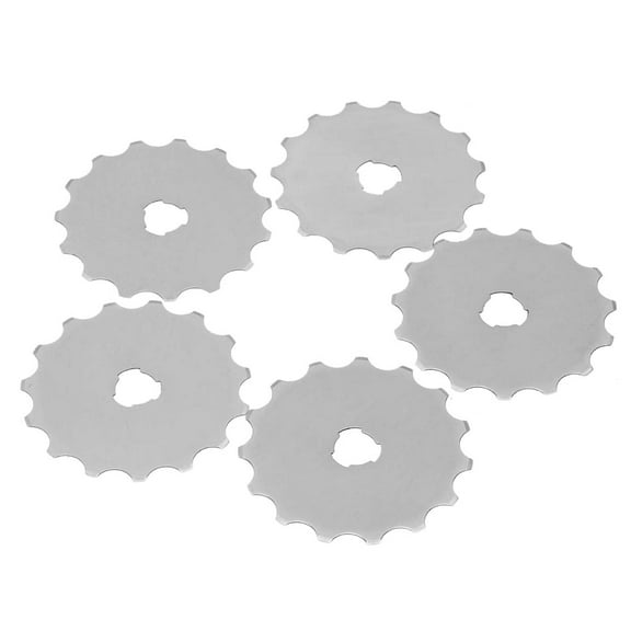 5Pcs Perforating Crochet Edge Rotary Cutter Blade Replacement Blades Crochet Edge Skip Blades for Patchwork Leather Fabric Paper Cutting 45mm