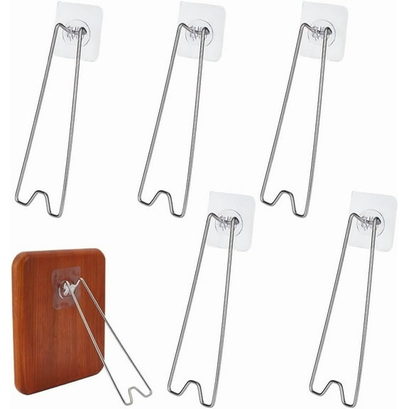 5Pcs Picture Frame Easel Bracket Adjustable Metal Picture Frame Easel Backs Adhesive Easel Back Stainless Steel Adjustable Picture Stand for DIY