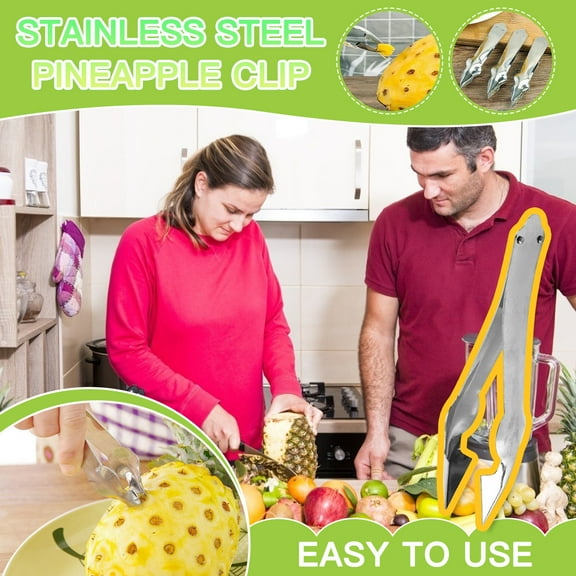 5Pcs Pineapple Eye Remover! sdhkgrrt Stainless Steel Pineapple Eye Remover, Fruit Plants Remover Tool for Kitchen, Pineapple Corer and Eye Removal Clamp, Pineapple Preparation Tool for Fresh Fruit