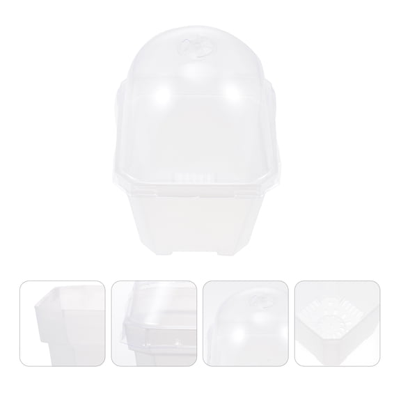 5Pcs Transparent Plastic Flower Pots for Garden Planting Accessories with High Budding Rate