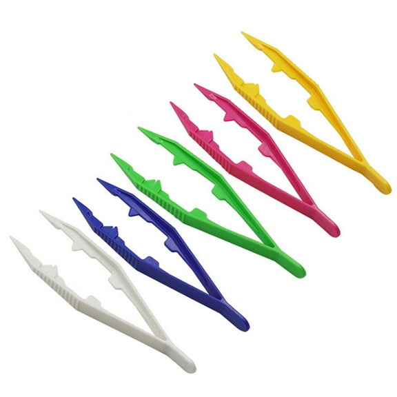 5Pcs Plastic Bead Tweezer Plastic Tweezers for Beads Kids Handmade DIY Game Tool