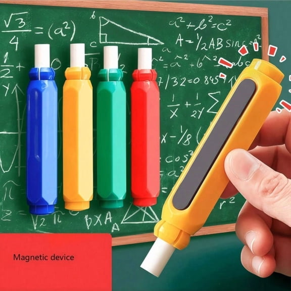 5Pcs Plastic Chalk Holder Teacher Chalk Clip Blackboard Chalk Clip Chalk Holder Storage Box Drawing Board Chalk Rack Blackboard Eraser Chalk