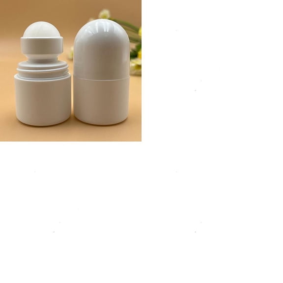 5Pcs Plastic Essential Oil Roller Bottles with Lid and Roller Balls Refillable Cosmetic Bottles Deodorant Containers Column