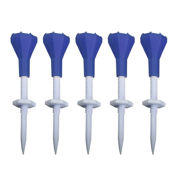 5Pcs Plastic Golf Tees Height Adjustable Ball Tees for Golfer Golf Accessory