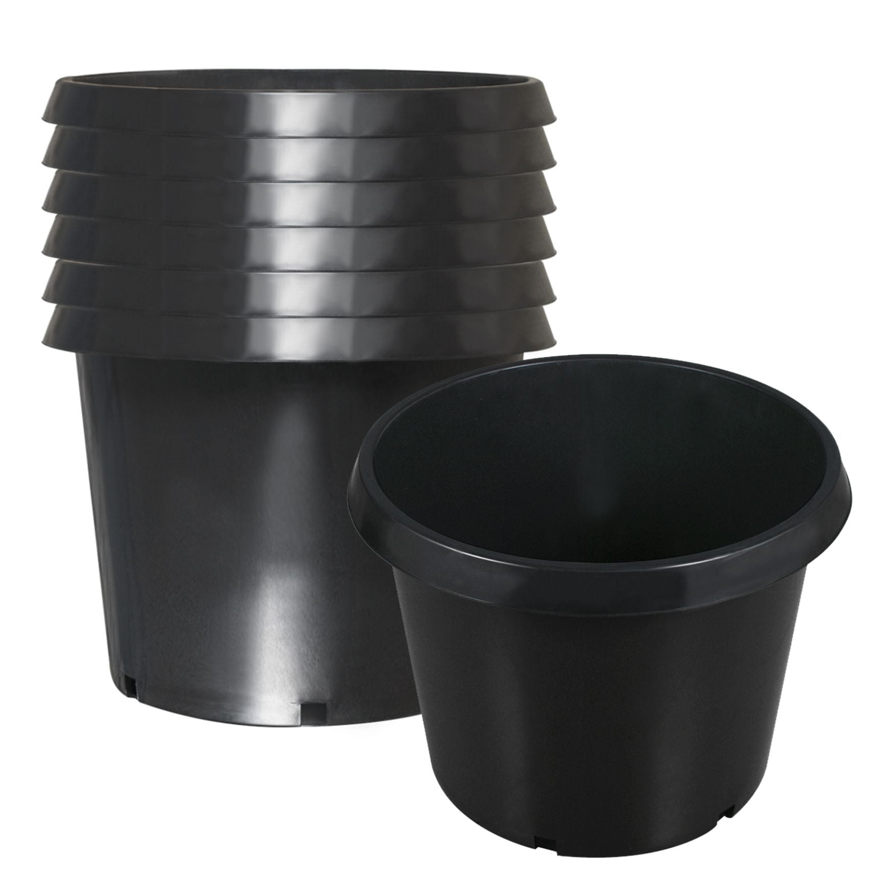 5Pcs Plastic Plant Nursery Pots, 20 Gallon Seed Starting Pot Flower Plants Flexible Containers for Garden