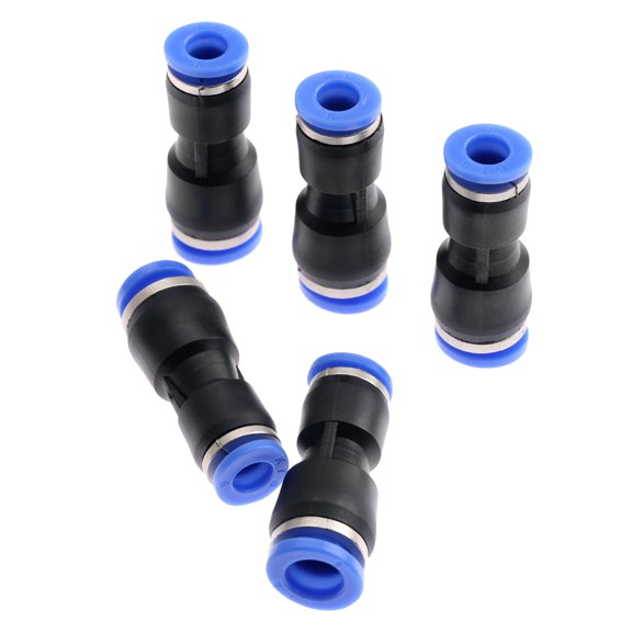 5Pcs Plastic Pneumatic Fittings Push In Straight Reducer Connectors For Air Vacuum Water Hose Plastic Pneumatic Parts