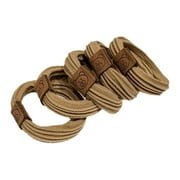 ANCRV 5Pcs Pleated Towel Hair Tie Cartoon Decor Hair Rope Cute Ponytail Holder Hair Ring Women Girls Hair Accessories