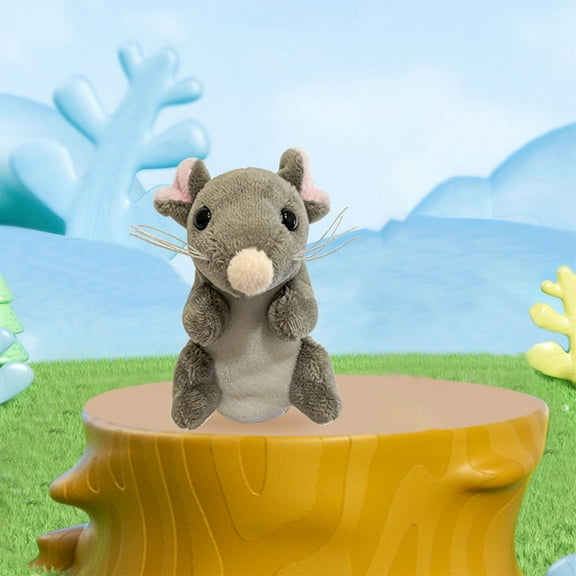 5Pcs Plush Mouse Finger Puppets, sdhkgrrt Farm Animal Finger Puppets, Soft Plush Mouse PuppetToyforKidsToddlers, Storytelling Role Play LearningToyfor Kindergarten, Educational