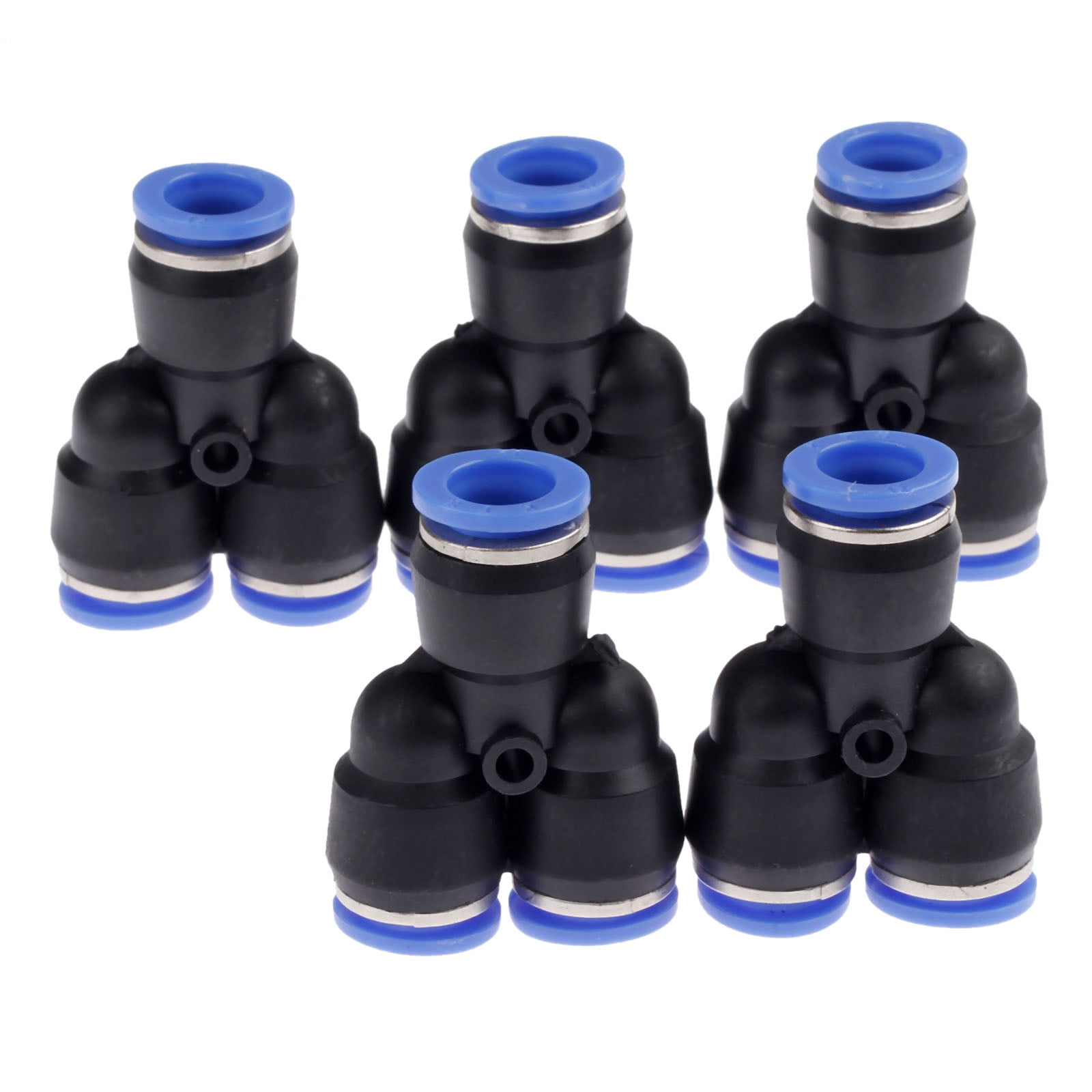 5Pcs Pneumatic Parts 3 Way Air Pneumatic Connector Y Union Quick Joint ...
