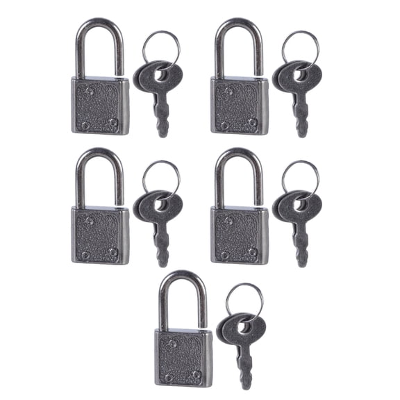 5Pcs Portable Suitcases Locker Securing Lock Diaries Padlocks Key Lock Zincs Alloy Locker Padlock With Key Easy to Use