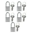 thumbnail image 1 of 5Pcs Portable Suitcases Locker Securing Lock Diary Padlocks Key Lock Zincs Alloy Locker Padlock With Key Easy to Use, 1 of 9
