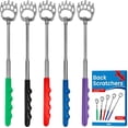 thumbnail image 1 of 5Pcs Portable Telescopic Back Scratcher Stainless Steel Bear Claw Rubber Handle Relieve Body Itching, 1 of 8