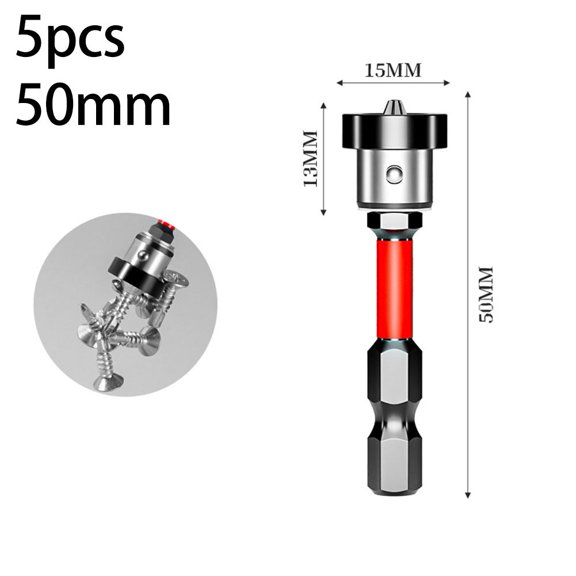 5Pcs Positioning Screwdriver Bits Drywall Screw Bits 50Mm Gypsum Board Plasterboard Screws Locating Batch Head Drilling Tools