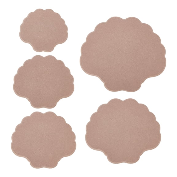 5Pcs Pottery Molds 5 Sizes Shell Shape Ceramic Plate Molds Wood Ceramic Clay Craft Mold Set Pottery Mold DIY Shell Shape