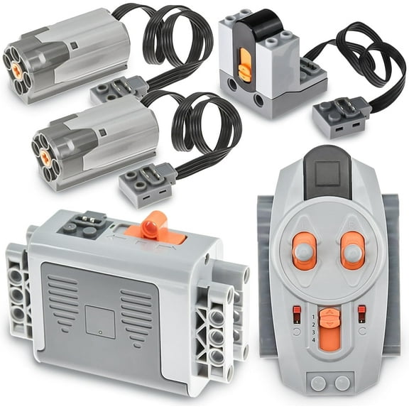 5Pcs Power-Function Set Compatible with Lego Technic-Parts Motor-Set IR Receiver Remote-Control AA Battery Box