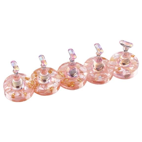 5Pcs Professional Salon Nails Display Rack With Wide Compatibility For Polished Tools Accessories ABS Anti Slip Base