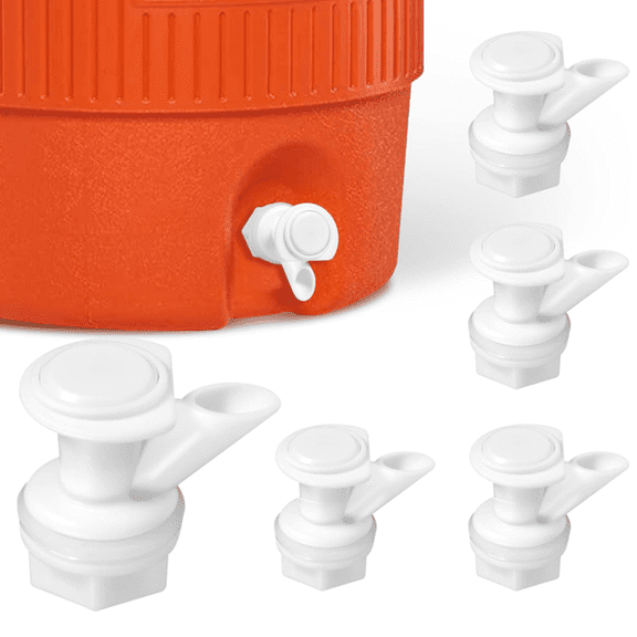 5Pcs Push Button Water Spigot Replacement, Reusable Compatible with Igloo 2, 3, 5, and 10 Gallon Water Cooler, Durable 5 Gallon Bucket Spigot