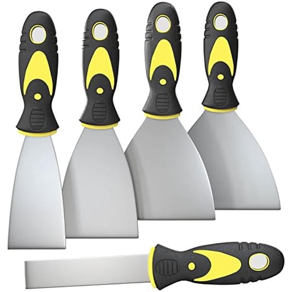 5Pcs Putty Knife, Set, 1" 2" 3" 4" 5" Scraper, Spackle Knife, Paint Scraper, Scraper Tool, No Rusting, Perfect For Repairing Drywall, Removing Wallpaper, Mud, Plaster Scraping$$Tools & Hardware Other