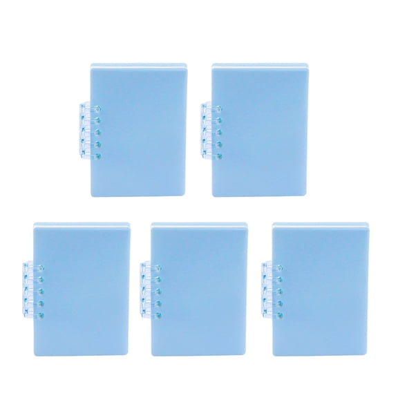 5Pcs Quality Smooth Writing Paper Materials Customizable Covers Refillable Notebook Detachable Rings Binder A7 Notebook
