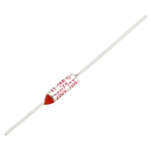 5Pcs RY TF 155 Celsius Degree Cutoff Thermal Fuse 250V 10A Red Silver Tone