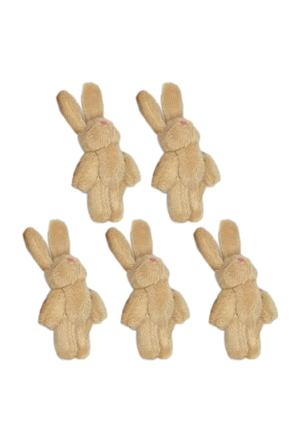 5Pcs Rabbits Pendant Plush Rabbits Plush Stuffed Rabbits Keychain Bouquet Toy For Ornaments Activity Gifts