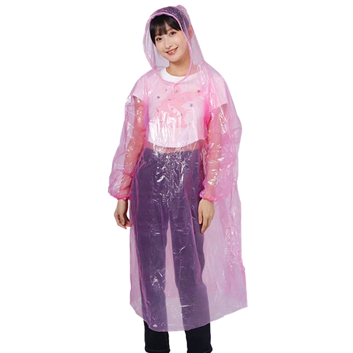 108 Pack Disposable Rain Ponchos For Adults Plastic Ponchos With Hood