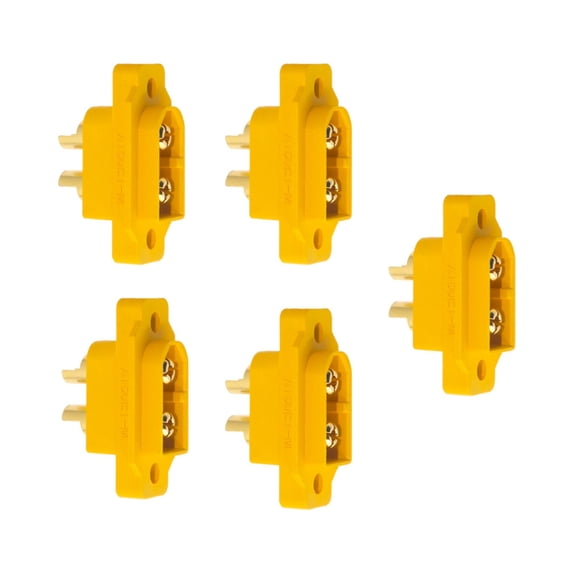 5Pcs Rc Drone Spare XT60E1 Male Connectors for RC High-Amp Connection, Amass Brand, Plastic+Metal Material GUYUTING Spare Part