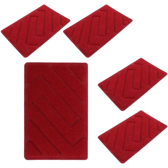 LITINKIMI 5Pcs Red Car Mat Patch Kit Easy Install Floor Mats for Car Interior Repair and Safety