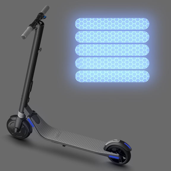5Pcs Reflective Decal Set For Ninebot Es1 Es3 Es4 E22 E25 Electric Scooters With Water Resistant And Anti Reflective Properties