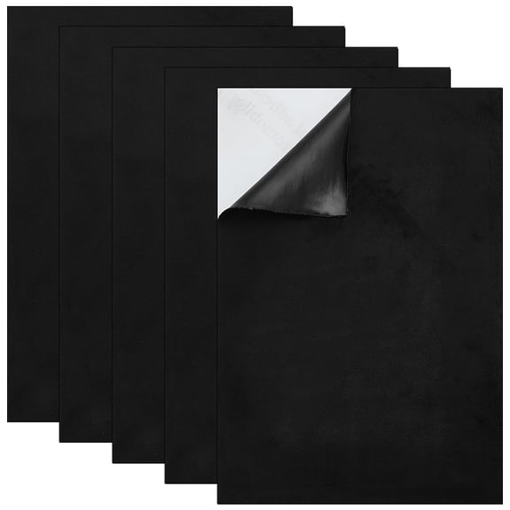 5Pcs Repair Patches 11.8x7.8 inch Self Adhesive Suede Fabric Patches Black Backing Non Slip Sole ProtectorDIY