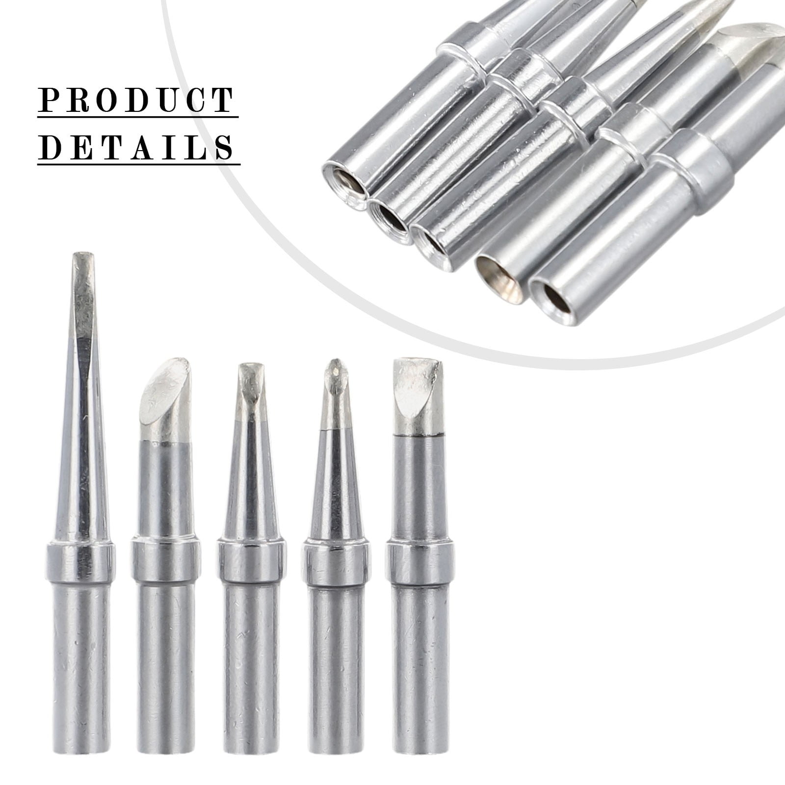 6-Pack Replacement Soldering Iron Tips – Compatible With Weller WE1010NA, WESD51, WES50/51 Stations & PES51/PES50 Pencils