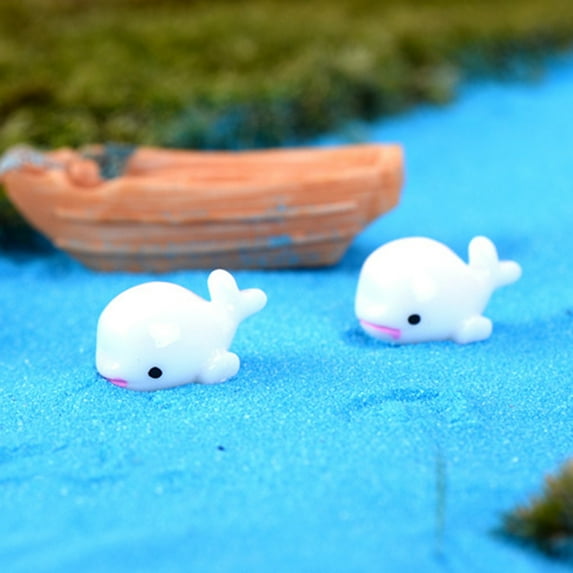 5Pcs Resin Dolphin Model Ornament Miniature Fairy Garden Bonsai Dollhouse Decor