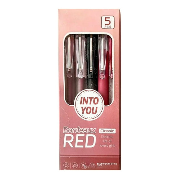 5Pcs Retractable Gel Pen Quick Drying 0.5MM Press Action Gel Inks Pens