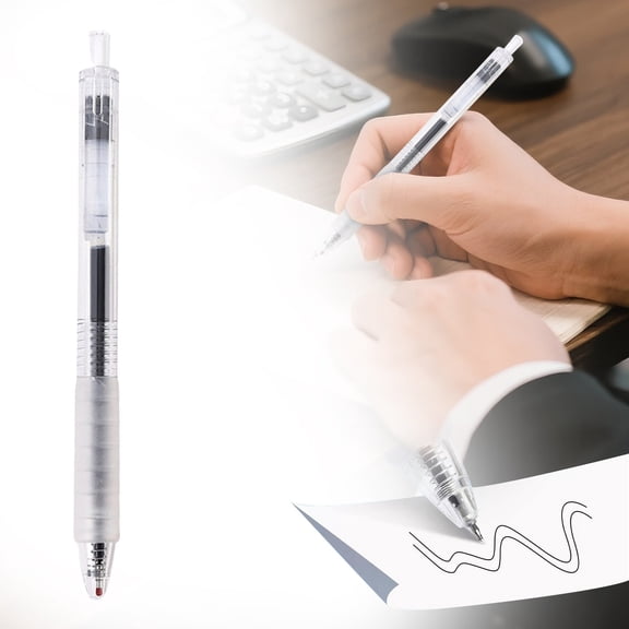 5Pcs Retractable Gel Pens 0.5mm Fast Dry Black Gel Pen with Tip Smooth Writing No Smear Click Pens for Office Journaling Note Taking(Black*5)