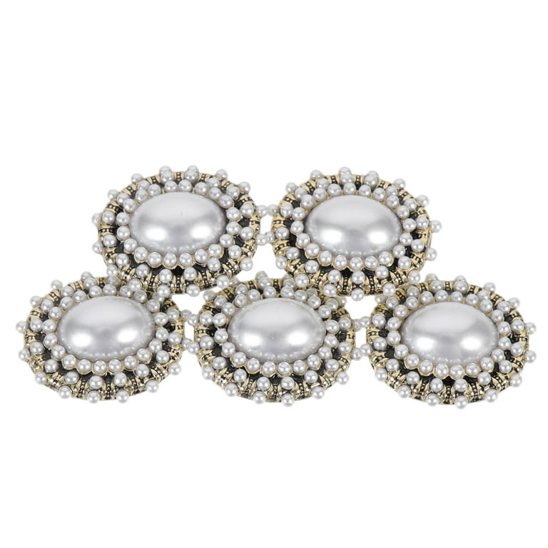 5Pcs Rhinestone Coat Buttons Rhinestone Sweater Buttons Decorative Coat Buttons Coat Supplies
