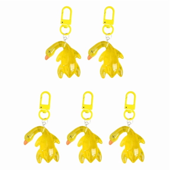 5Pcs Roast Duck Keychain Luminous Duck Keychain Key Holder Keyring Key Holder Key Accessory for Backpacks Bag Charm