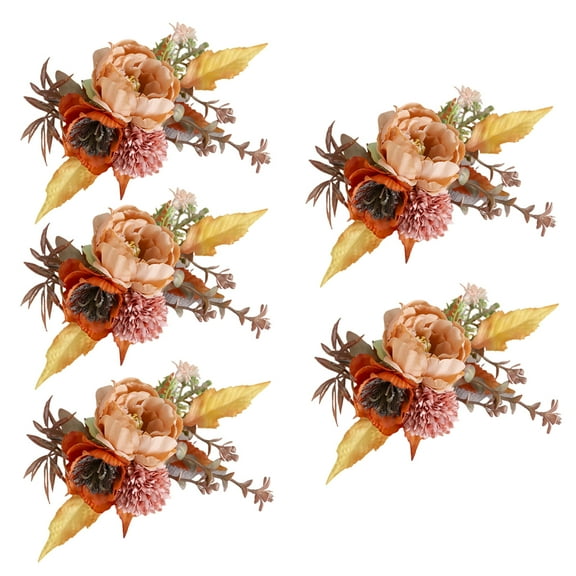 5Pcs Rose Wrist Corsages, Flower Wrist Corsages Wristlet for Wedding, Rose Wrist Flower for Mother of Bride and Grooms