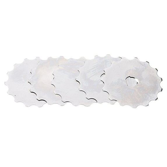 5Pcs Rotary Cutter 45mm Crochet Edge Skip for Sewing Fabric Leather Quilting Cutter Paper Perforating Tool