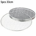 5Pcs Round Disposable Wire Net Grill Racks Iron Roast Grate Cooking ...