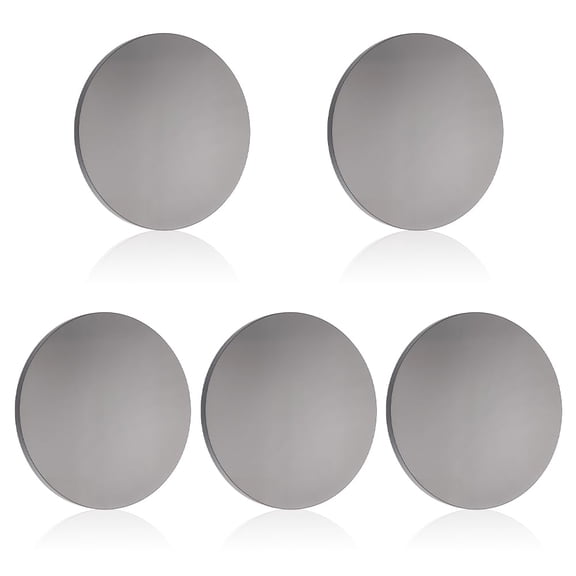 5Pcs Round Metal Steel 2 Inch Stainless Steel Sheet 1/8" Mirror Polish Flat Backing Disks Base Sheet for Architecture Machining Rolling Gunmetal Metal Gunmetal